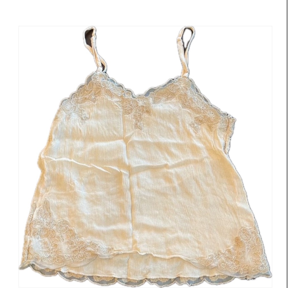 American Eagle Vintage Lace Tank Top Cami Size S Y2K White Cream Colour